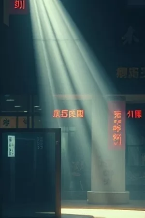 文艺剧《便利店诗人》深夜便利店灯光竖版封面