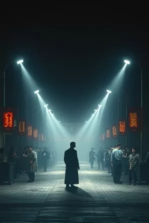 悬疑短片《冷光电台》深夜播音室竖版封面